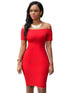 Red Off-the-shoulder Dress